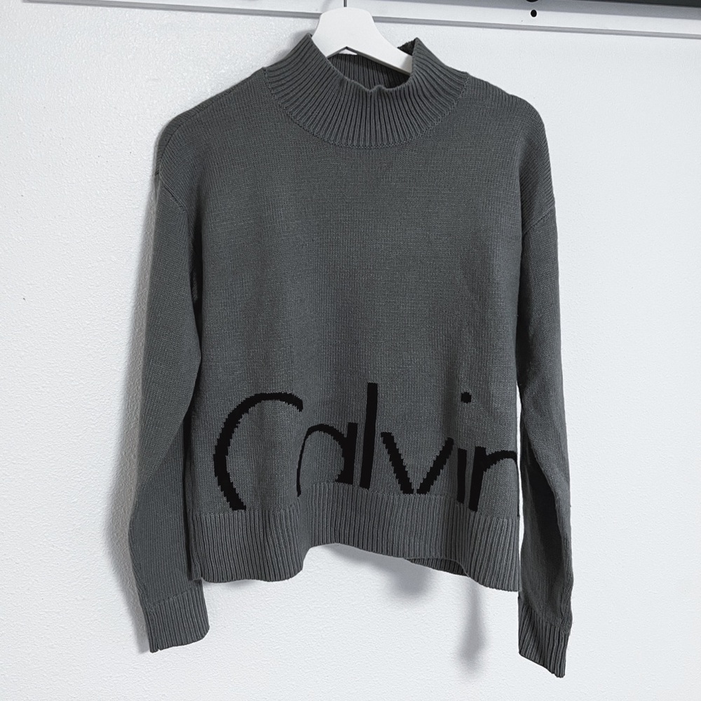 Calvin Klein Grey Turtleneck Sweater